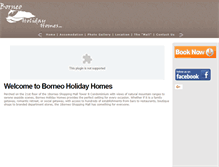 Tablet Screenshot of borneoholidayhomes.com